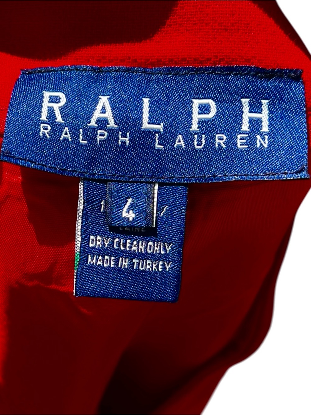 ❤️Vintage Ralph Lauren Blue Label Red Skirt Women's Size 4 Knee Length Suiting - Picture 5 of 8